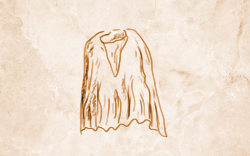 Zeichnerische Darstellung einer römischen Penula