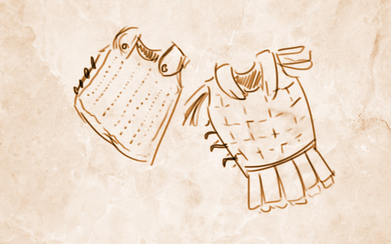 Zeichnerische Darstellung einer römischen Subarmalis