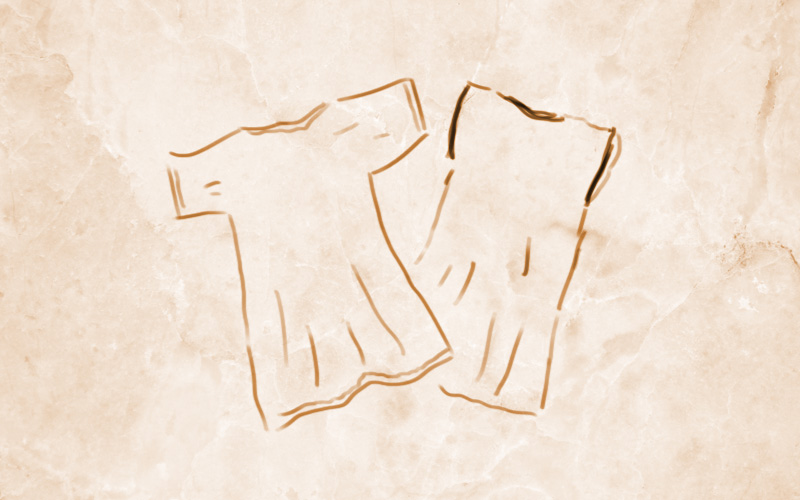 Zeichnerische Darstellung eines römischen Tunika